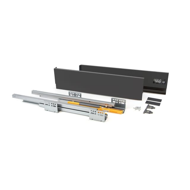 Emuca Außenschublade Concept 30Kg Höhe 138mm Tiefe 300mm Stahl Anthrazitgrau