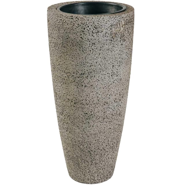 Vivanno Pflanzkübel City 37 cm x 37 cm x 80 cm Steinstrand