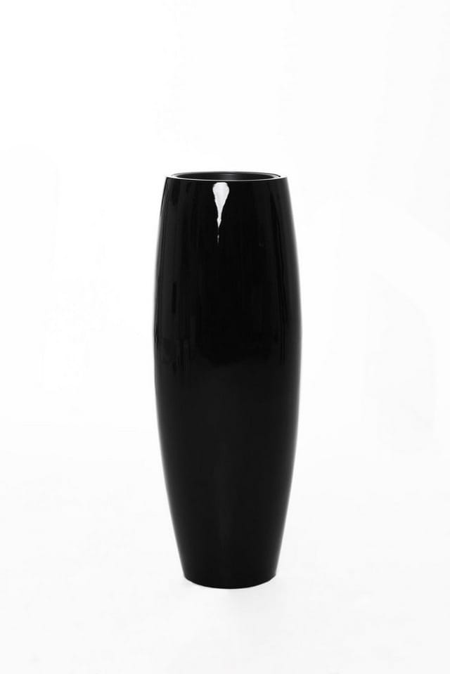 Vivanno Bodenvase Magnum 37 cm x 37 cm x 100 cm Hochglanzschwarz