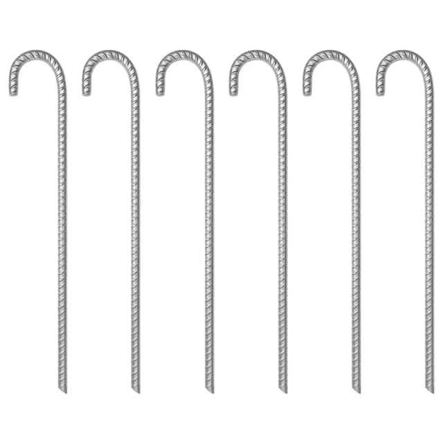 Furnicato Zelthering Set Verzinkter Stahl Silbern 41 5 X 7 Cm