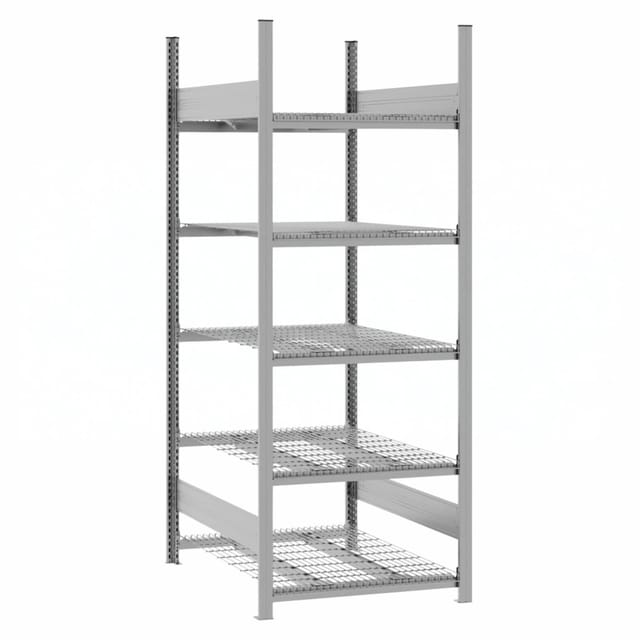PROREGAL Drahtgitterbodenregal Stecksystem MAGNUS Made In Germany Grundregal 200x75x80cm 5 Ebenen Fachlast 250kg Verzinkt