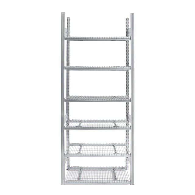 PROREGAL Drahtgitterbodenregal Stecksystem MAGNUS Made In Germany Grundregal 250x75x60cm 6 Ebenen Fachlast 250kg Verzinkt