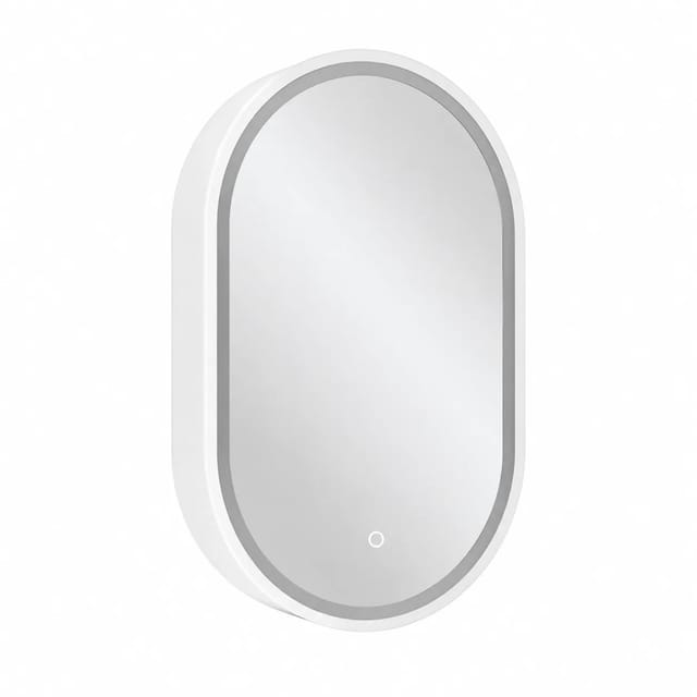 Swiss Aqua Technologies Spiegelschrank mit LED Beleuchtung und Sensor IP44 50x80CM Metall Weiß