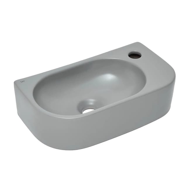 Swiss Aqua Technologies Handwaschbecken Hängewaschbecken 40x21,5CM Ohne Überlauf Grau Matt