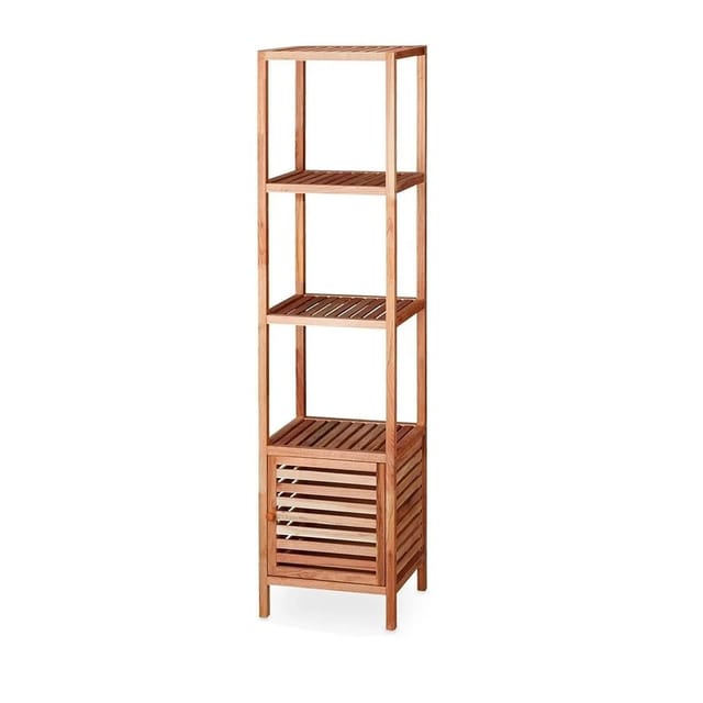 Swiss Aqua Technologies Standregal 35x160x39CM Holz Geölt Walnussbraun