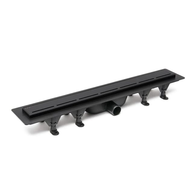Swiss Aqua Technologies Duschrinne Kunststoff 800MM Höhenverstellbare Füsse Schwarz Matt