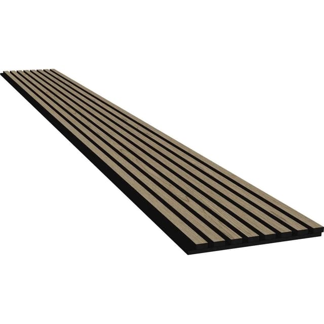 Swiss Aqua Technologies Akustikpaneel 32x260CM MDF Lamellen Schallschutz Wandpaneel für Innenräume Walnuss