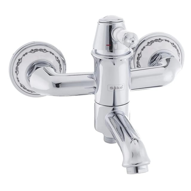 Swiss Aqua Technologies Wannenarmatur Retro Einhebelmischer Nostalgie Mischbatterie 150 MM Abstand Chrom