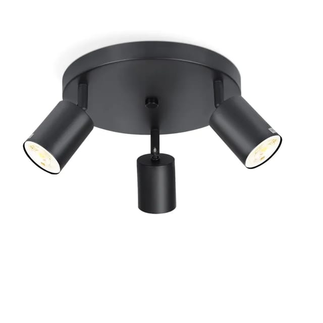 Nettlife Deckenstrahler aus Metall L 14cm Schwarz
