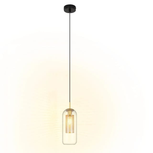 Nettlife Brigitte Pendelleuchte aus Metall Transparent 13 cm E27