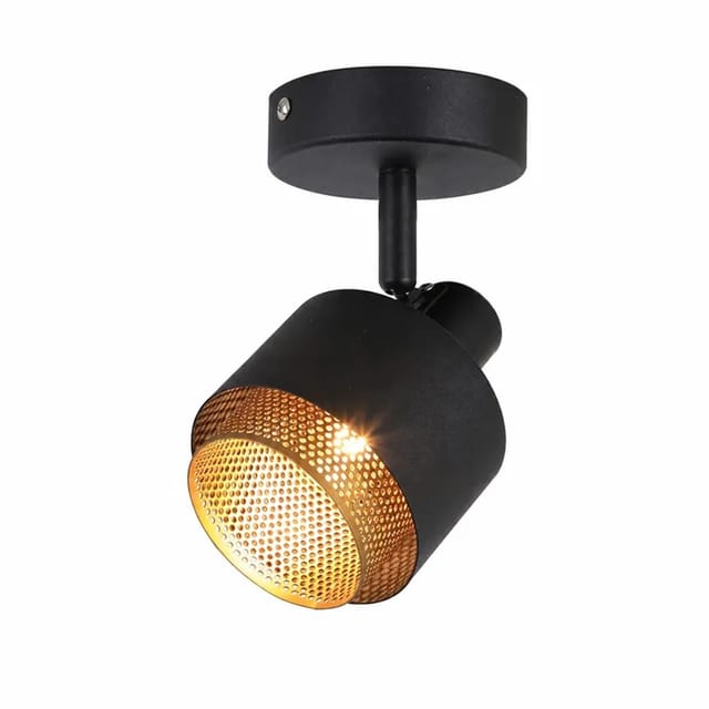 Nettlife Deckenstrahler aus Metall L 9cm Schwarz