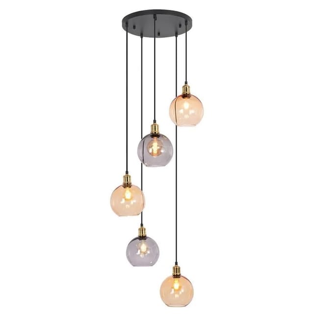 Nettlife Pendelleuchte aus Metall L 54.5cm Schwarz