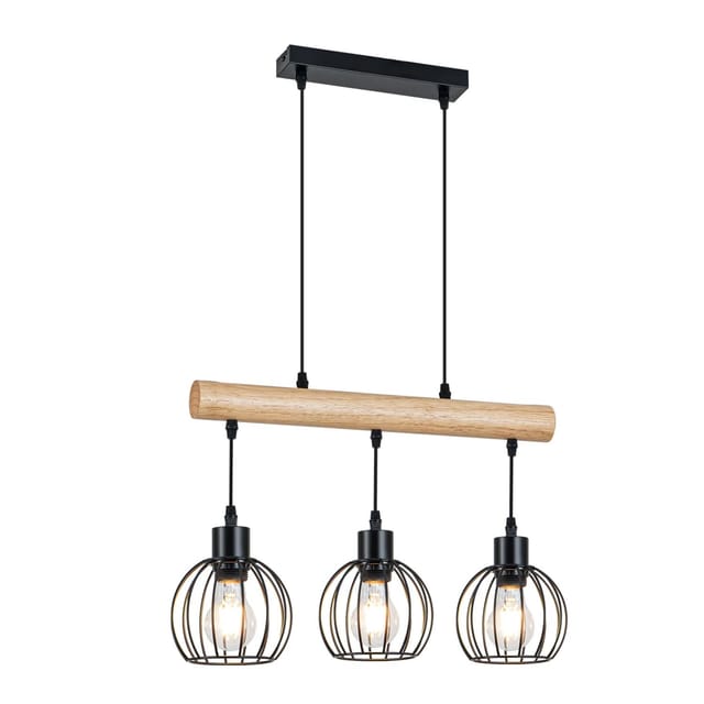 Nettlife Yawn Pendelleuchte aus Metall Schwarz L 50 cm