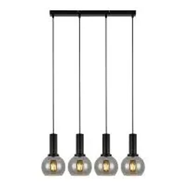NETTLIFE Pendelleuchte aus L145cm Schwarz 40W 4 Flammig