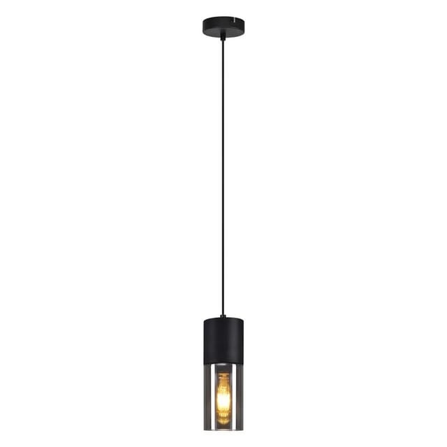 Nettlife Jochen Pendelleuchte aus Metall Schwarz L 10 cm E27