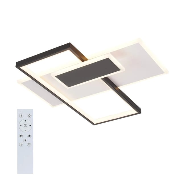 Nettlife Glover LED Deckenleuchte aus Metall Schwarz L 50 cm