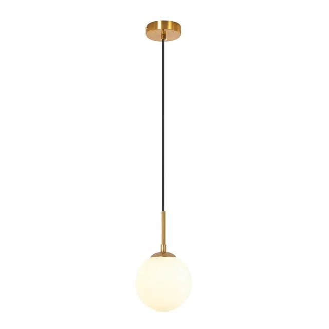 Nettlife Pendelleuchte aus Metall L 15cm Golden