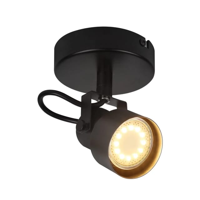 NETTLIFE Deckenstrahler aus Metall L11cm Schwarz 25W