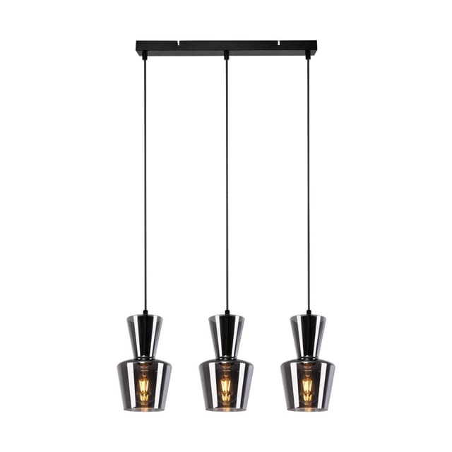 NETTLIFE Pendelleuchte aus L150cm Schwarz T56cm