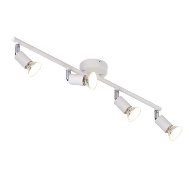 Nettlife Euskirchen Deckenstrahler aus Metall Weiß L 60 cm 4 Flammig GU10