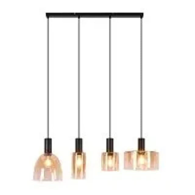 NETTLIFE Pendelleuchte aus L181cm Schwarz B86cm Modell P101270478ZP