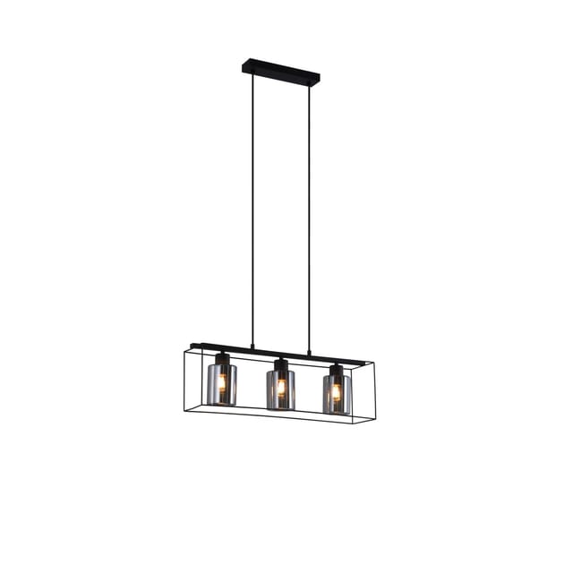 NETTLIFE Pendelleuchte aus L148cm Schwarz