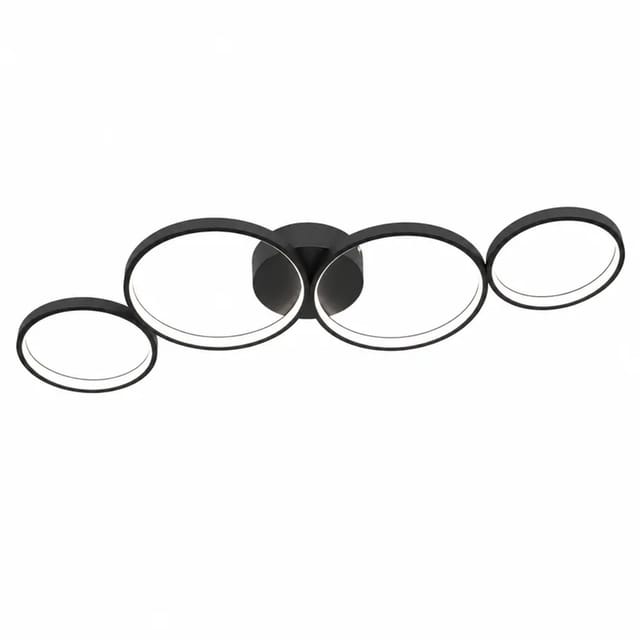 Nettlife Deckenleuchte aus Metall L 31.9cm Schwarz