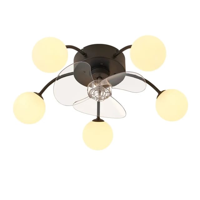 NETTLIFE Deckenventilator aus Eisen L57cm Schwarz