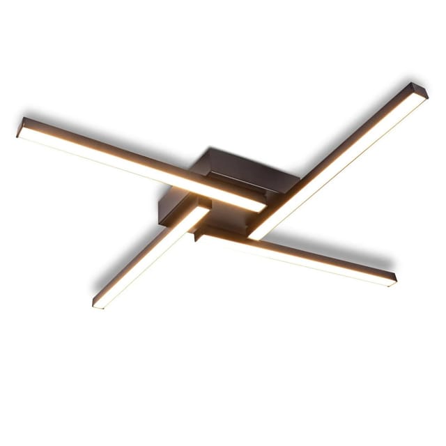 Nettlife Guerra LED Deckenleuchte aus Metall Schwarz L 57 cm