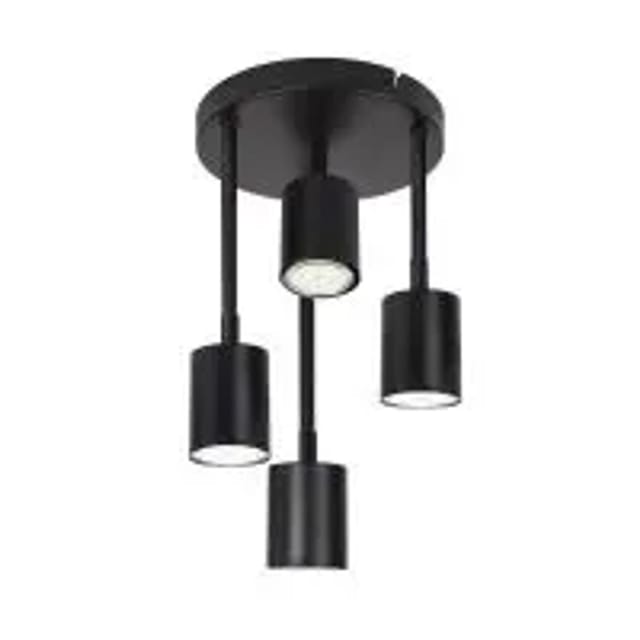 NETTLIFE Deckenstrahler aus Metall L20cm Schwarz