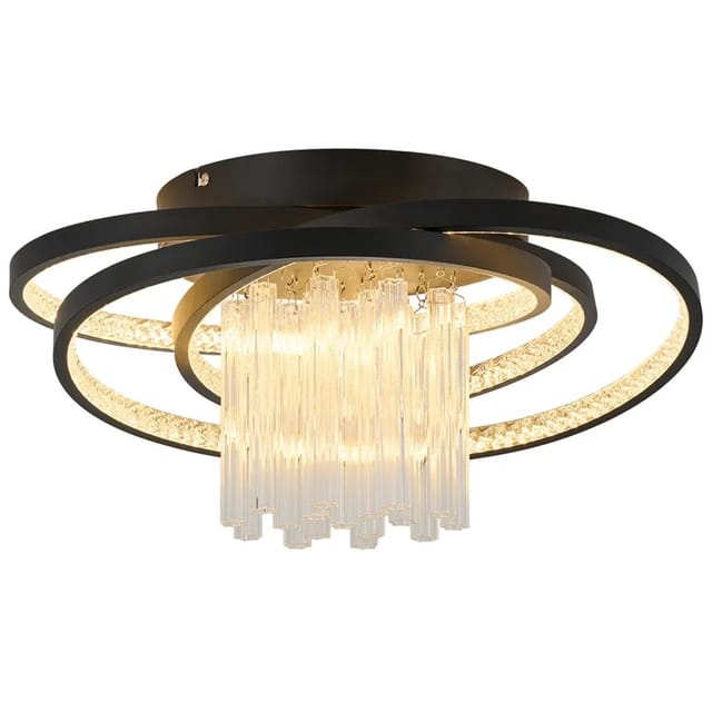 Nettlife Rangel LED Deckenleuchte aus Metall Schwarz L 50 cm max. 40 W