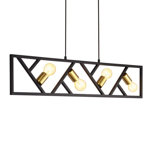 NETTLIFE Pendelleuchte aus Metall L175cm Schwarz