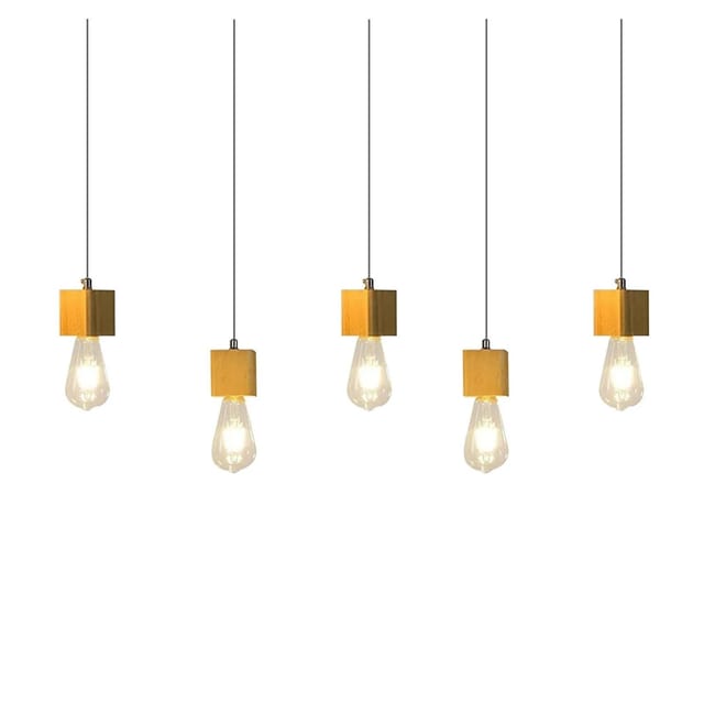 NETTLIFE Pendelleuchte aus Holz L6cm Braun