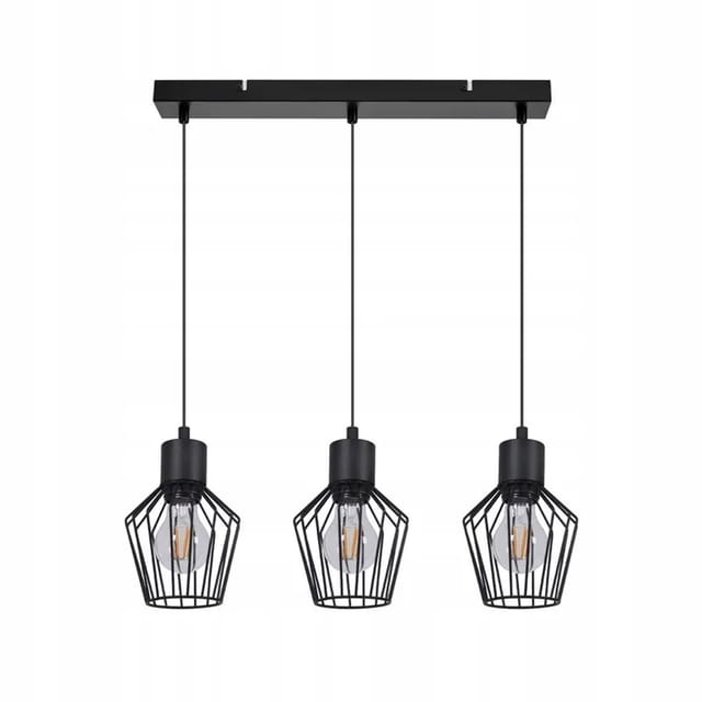 Nettlife Aksel II Pendelleuchte aus Metall Schwarz L 50 cm E27