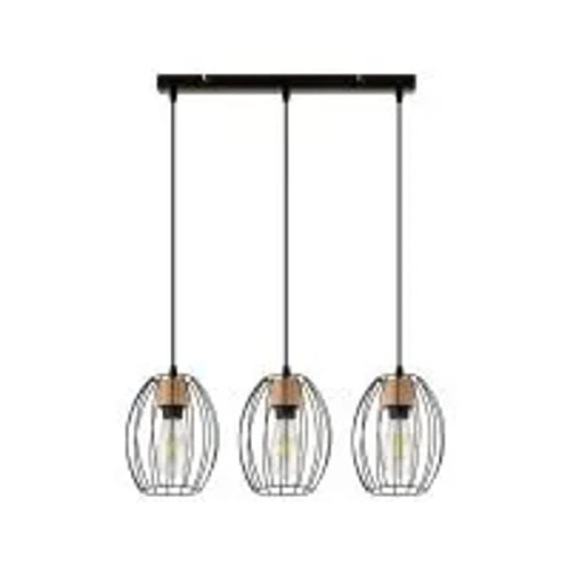 NETTLIFE Pendelleuchte aus Metall L147cm Schwarz
