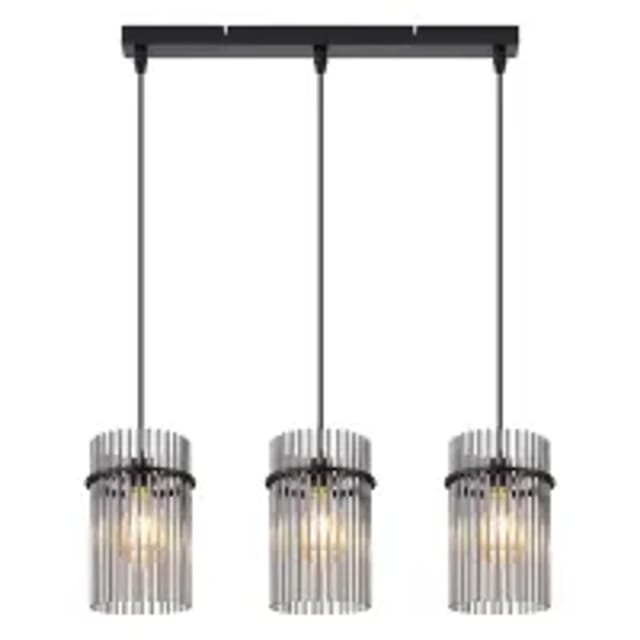 NETTLIFE Pendelleuchte aus L150cm Schwarz B48cm