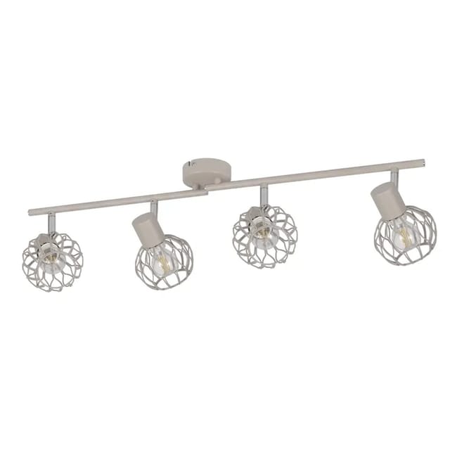 Nettlife Deckenstrahler aus Metall L 10cm Grau