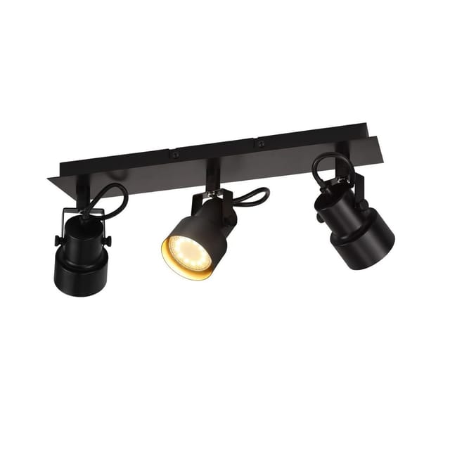 NETTLIFE Deckenstrahler aus Metall L42cm Schwarz
