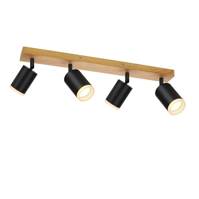 NETTLIFE Deckenstrahler aus Metall L54cm Schwarz