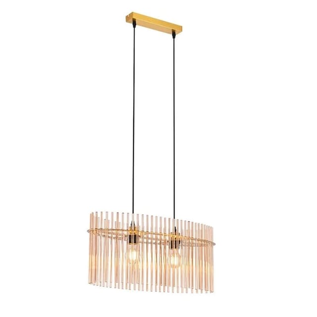 Nettlife Johnson Kronleuchter aus Metall Weiß L 15 cm E27 max. 25 W