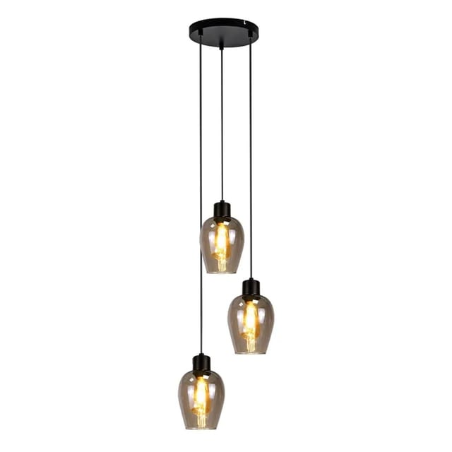Nettlife Keltner Kronleuchter aus Metall Braun L 94 cm E27 max. 25 W