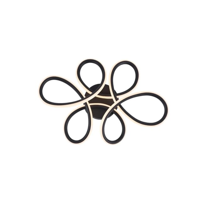 Nettlife Deckenleuchte aus Metall L 25cm Schwarz