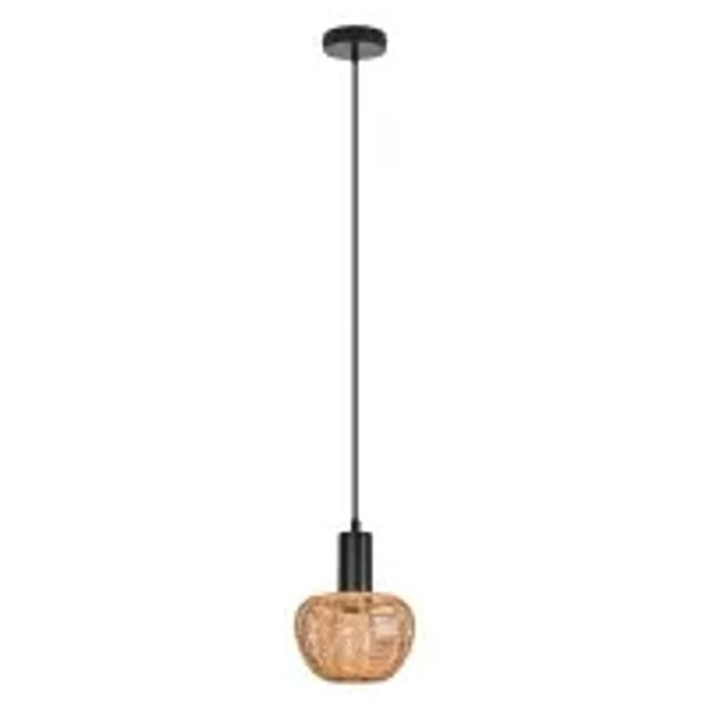 NETTLIFE Pendelleuchte aus Rattan L120cm Schwarz