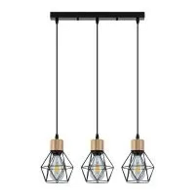 NETTLIFE Pendelleuchte aus Metall L146cm Schwarz