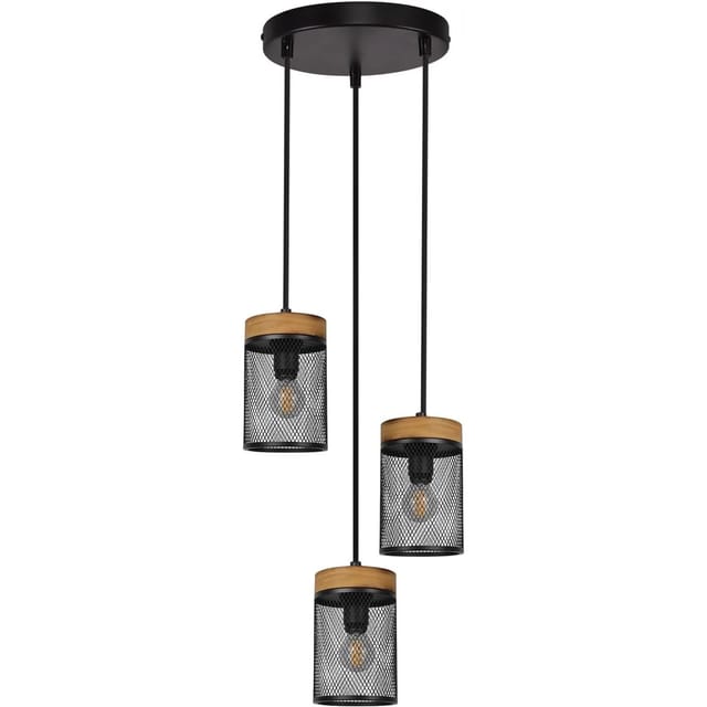 Nettlife Zenaida Pendelleuchte aus Metall Schwarz L 25 cm