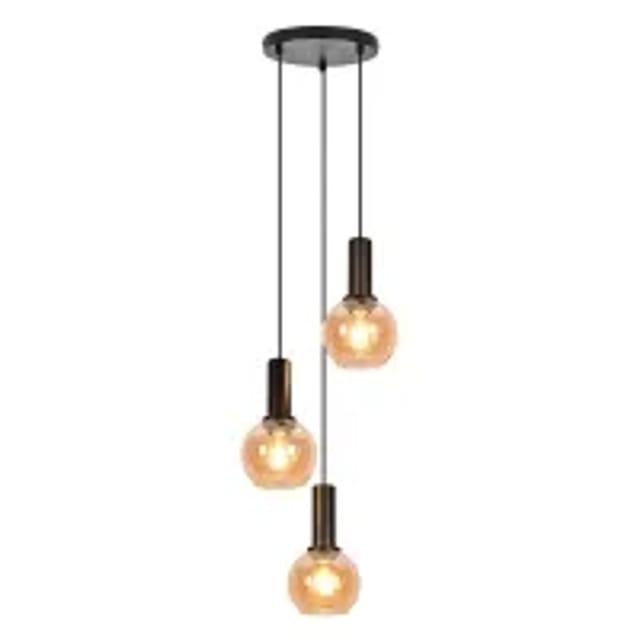 NETTLIFE Pendelleuchte aus L145cm Schwarz 25W B22cm