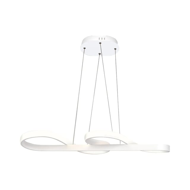Nettlife Liford Pendelleuchte aus Metall Weiß L 75 cm