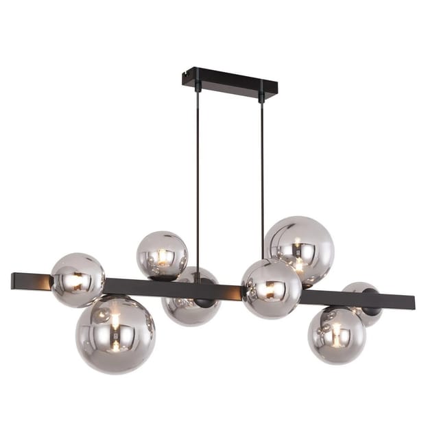 NETTLIFE Pendelleuchte aus Metall L160cm Transparent