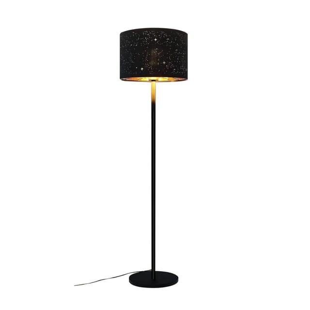 NETTLIFE Stehlampe aus Textil L145cm Schwarz