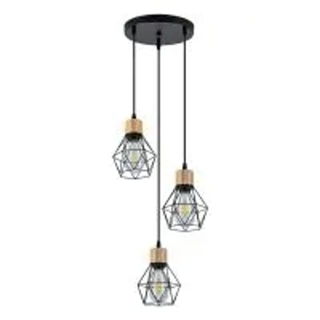 NETTLIFE Pendelleuchte aus Metall L146cm Schwarz 25W